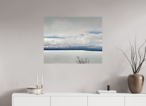 35 x 28″, Hahnemühle Fine Art Print Branch in White Silence